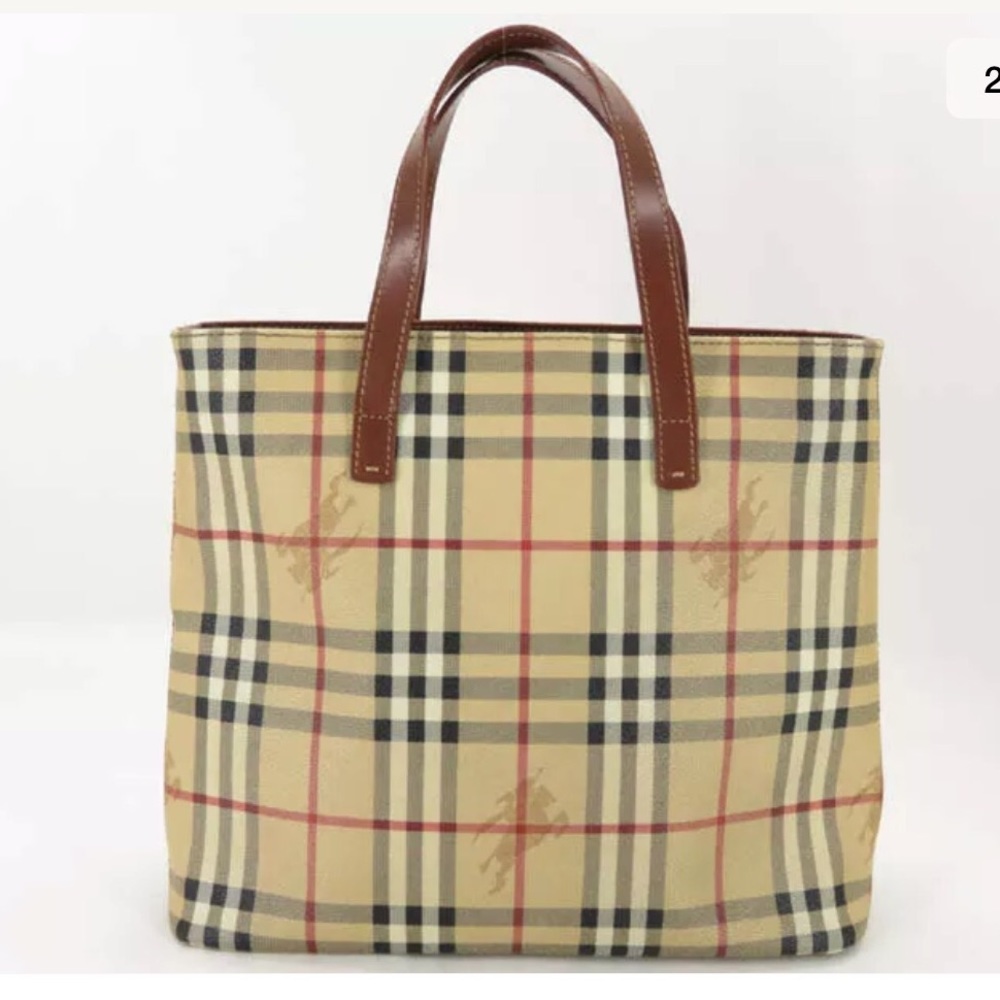 Burberry Nova Check PVC Leather Tote